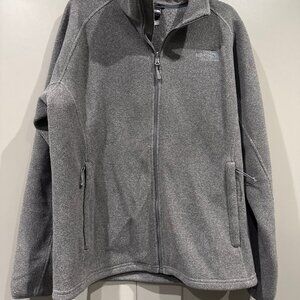 The North Face Gray Full Zip Long Sleeve Fleece Jacket Men's Size L
